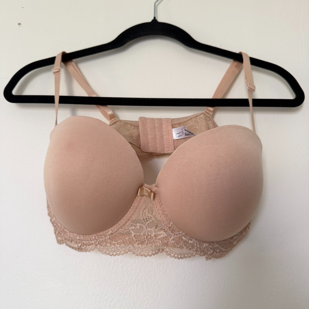 Curve Necessities Bra 38B Lace Copper Brown Padded Underwire Adjusts‎